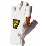 Image of the PMI Fingerless Belay Gloves White/Tan 8.25”