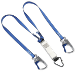 Image of the IKAR Fixed Length, Twin Legged Energy Absorbing Lanyard 2.00m Webbing with IKV01 & IKV02