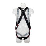 Image of the 3M PROTECTA E200 Standard Vest Style Fall Arrest Harness Black, Extra Large with Back and Front D-ring