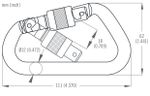 Image of the DMM 12mm Steel Offset D Screwgate Captive Bar Gold