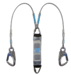 Image of the IKAR Fixed Length, Twin Legged Energy Absorbing Lanyard 1.50 m, Steel Rope with IKV01 and IKV02