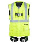 Image of the Miller H500 High Visibility Harness with High Viz Yellow jacket Automatic buckles Front web loops, U