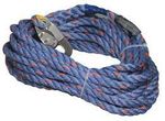 Image of the Miller 3-strand twisted co-polymer rope with snap hook & loop, 25 ft, 7.6 m