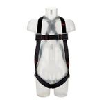 Image of the 3M PROTECTA E200 Standard Vest Style Fall Arrest Harness Black, Medium/Large with torso buckle