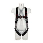 Image of the 3M PROTECTA E200 Standard Vest Style Fall Arrest Harness Black, Extra Large with Horizontal Leg Straps