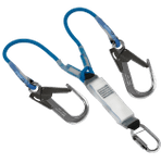 Image of the IKAR Fixed Length, Twin Legged Energy Absorbing Lanyard 1.00 m Kernmantle Rope with IKV30 and IKV03